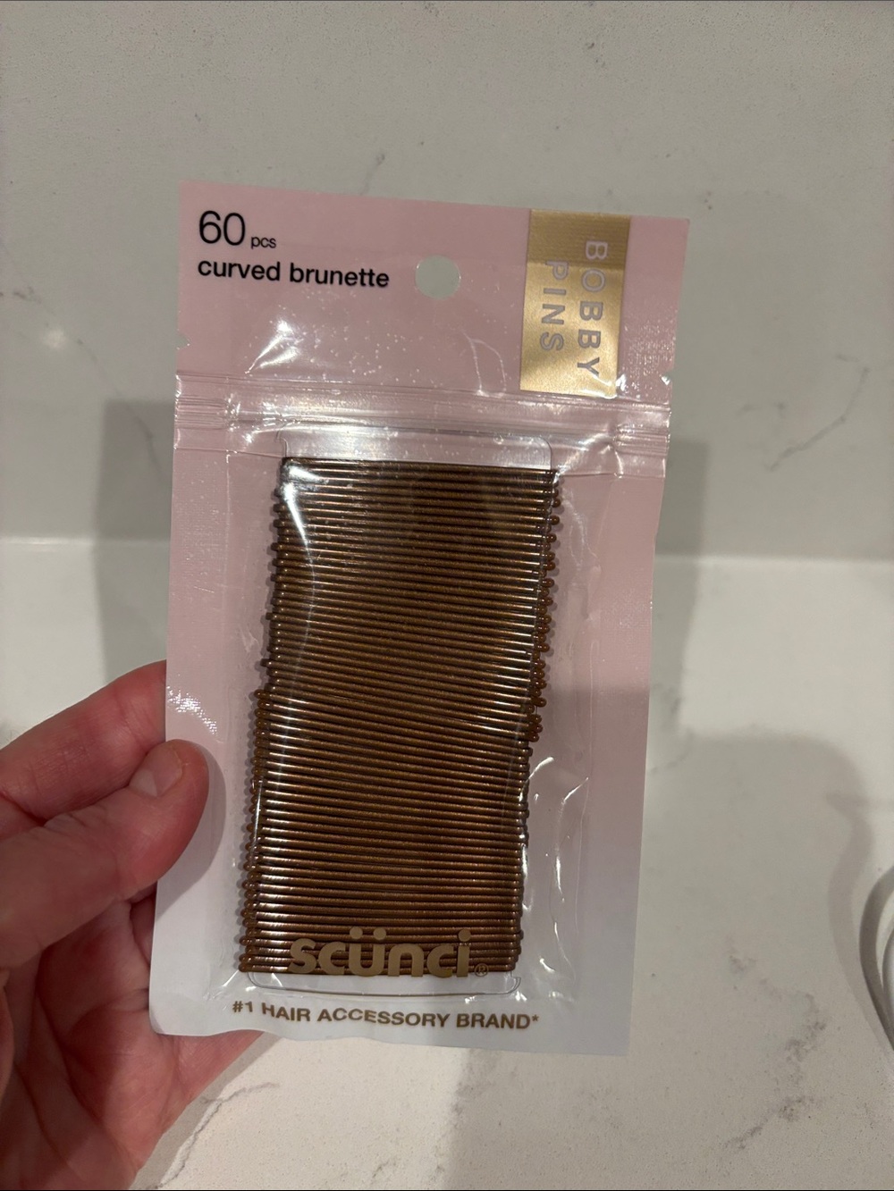 scunci Brunette Curved Bobby Pins - Brown (60 pcs)